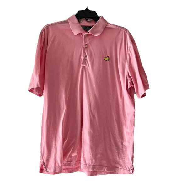 Masters Collection Men’s Polo Shirt Size Medium Augusta National Pink Cotton - Picture 1 of 9